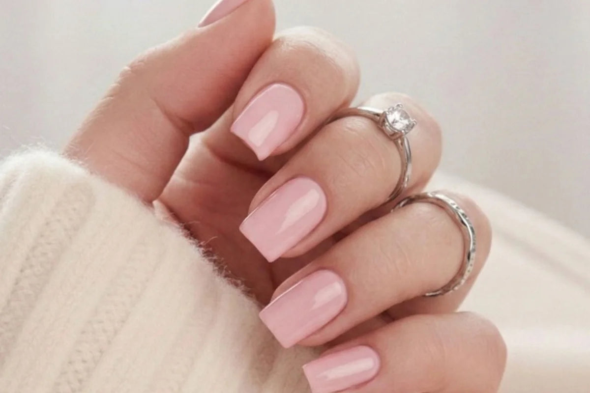 Pinkie Pearl press-on nagels in roze parelmoer — perfecte lentenagels 2026