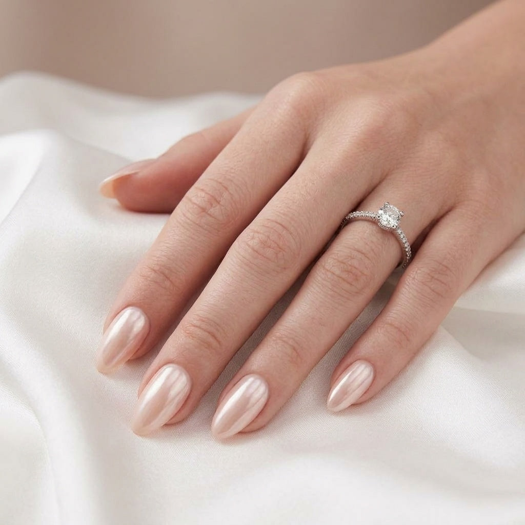 Heavenly Halo press-on nagels