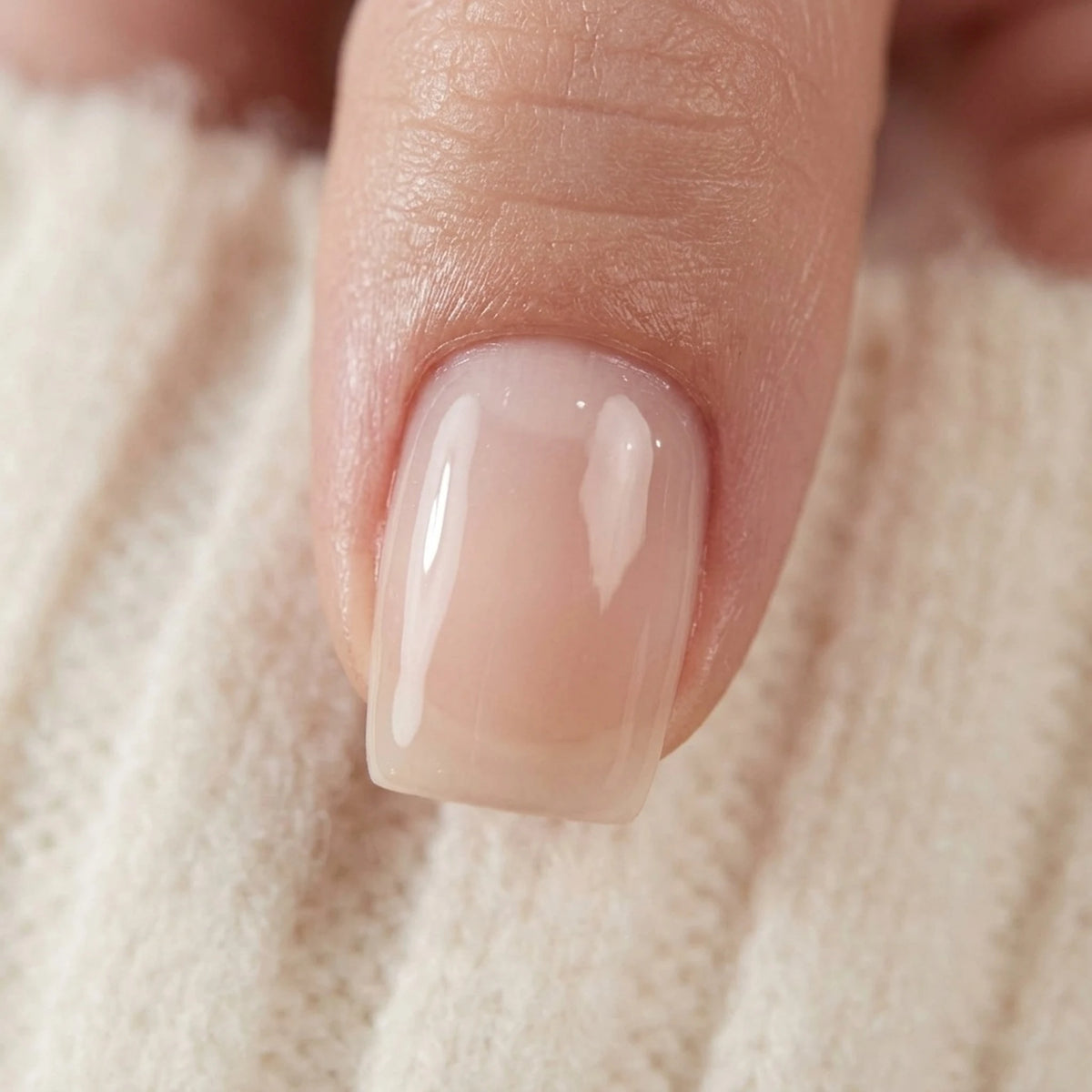 Heavenly Halo press-on nagels, close-up van de nagelfinish