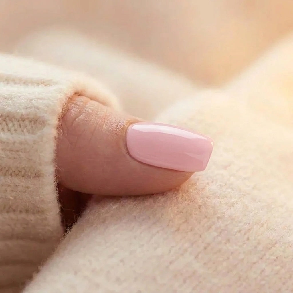 Pinkie Pearl – press-on nagels, close-up van de nagel